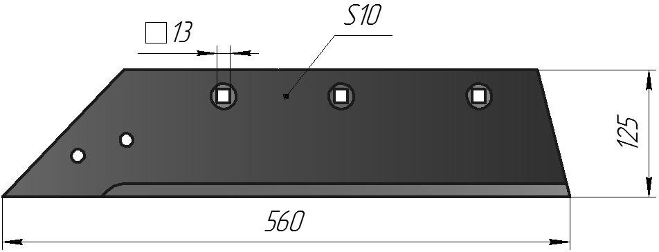 Лемех (АО РЗЗ г. Рубцовск) без долото — РЗЗ Плуги