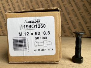 Болт лемешной 12*60 овальная головка с гайкой Bellota — Bellota