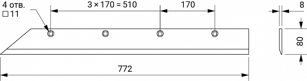 Лемех КПШ прав.(АО РЗЗ г.Рубцовск) — РЗЗ плоскорез КПШ
